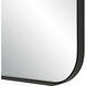 Heron 40 X 24 inch Matte Black Wall Mirror