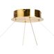 Stella LED 39.5 inch Brushed Brass Pendant Ceiling Light in Black and Brass