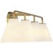 Blair 4 Light 35 inch Warm Brass Bath Wall Light
