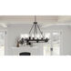 Alpine 8 Light 32 inch Earth Black Chandelier Ceiling Light