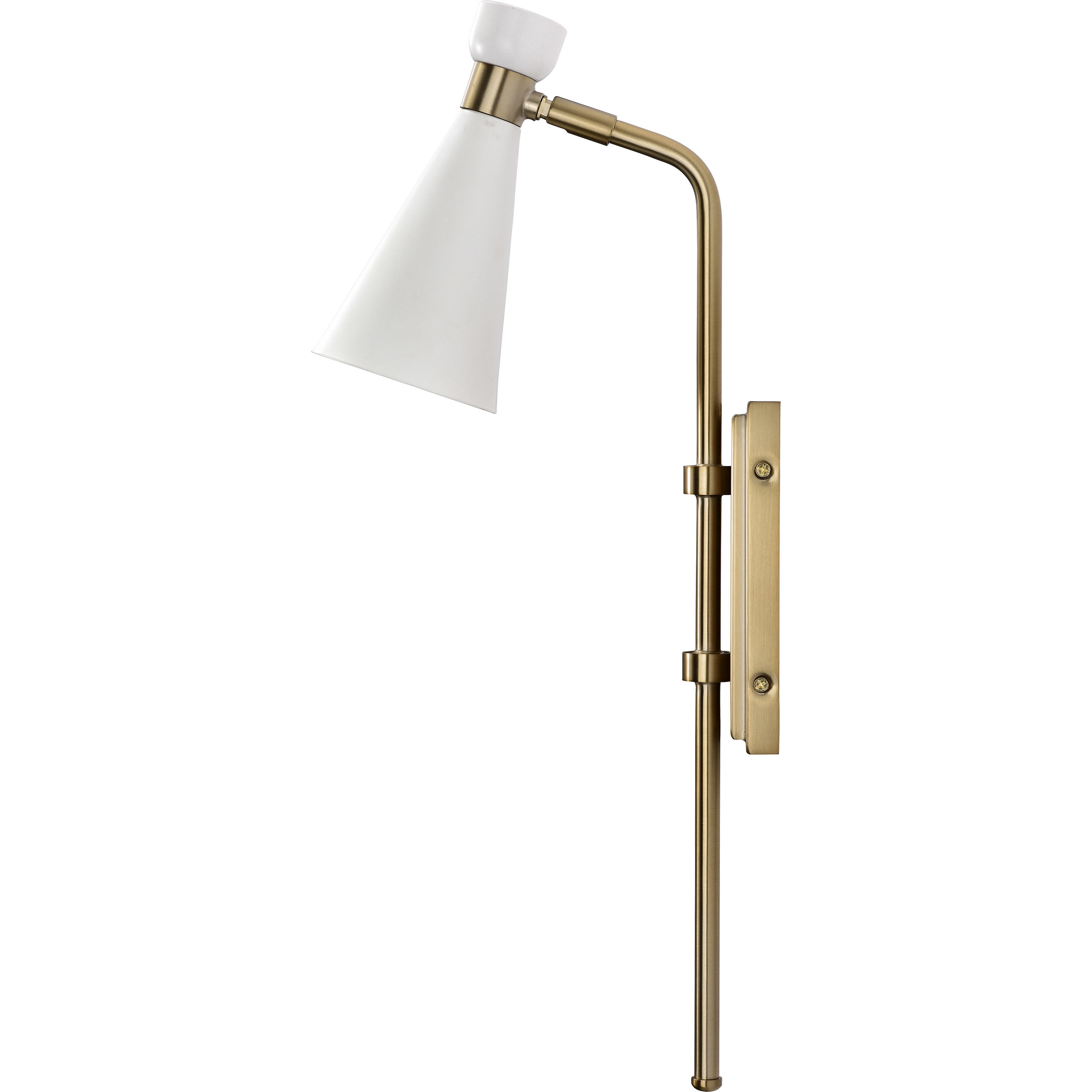 Prospect 1 Light 4.5 inch Matte White/Burnished Brass Bathroom Vanity Lights Wall Light