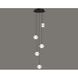 Beluga LED 13 inch Black Multi Port Pendant Ceiling Light