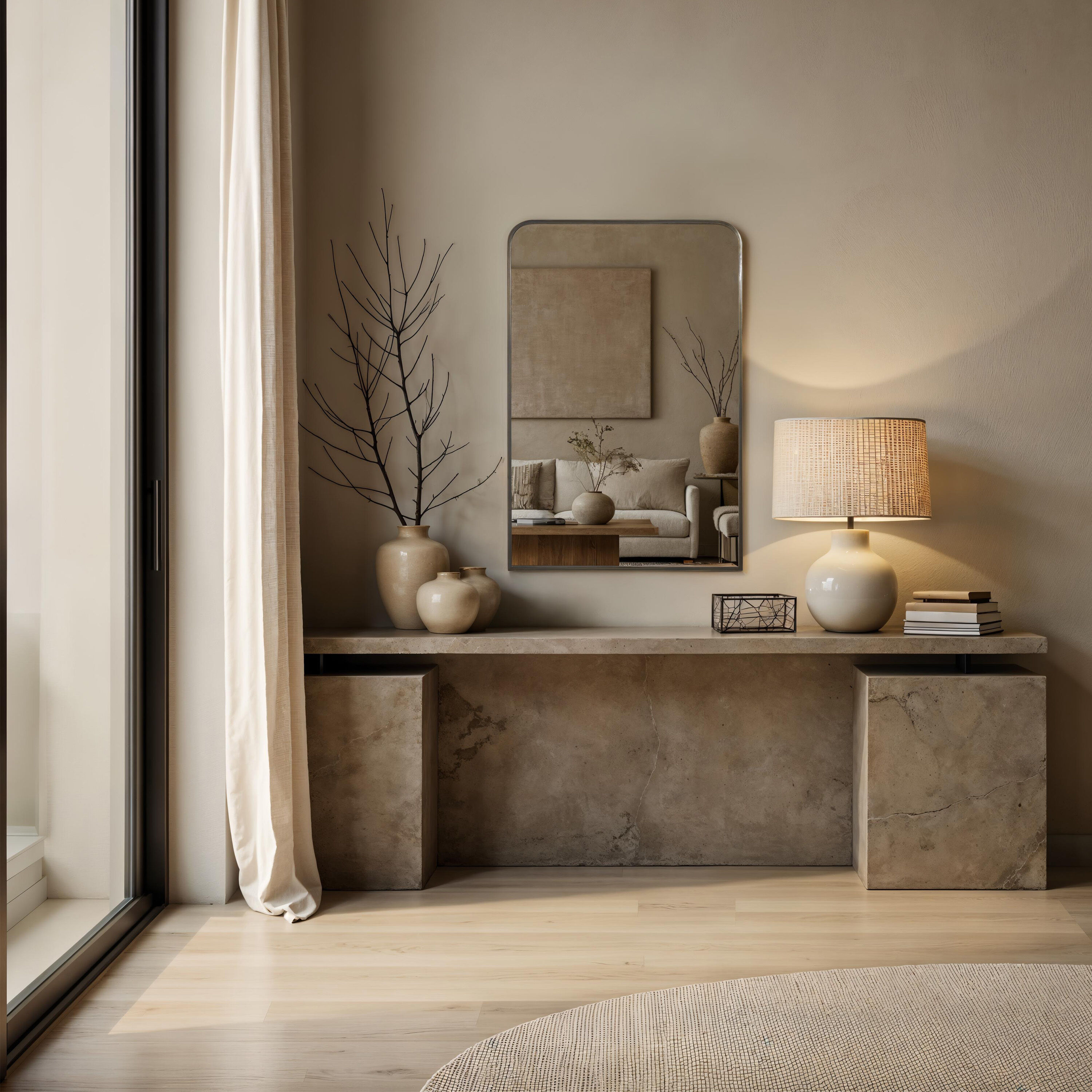 Jackline 36 X 24 inch Polished Nickel Wall Mirror