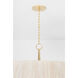 Azar 6 Light 30 inch Vintage Gold Leaf Pendant Ceiling Light