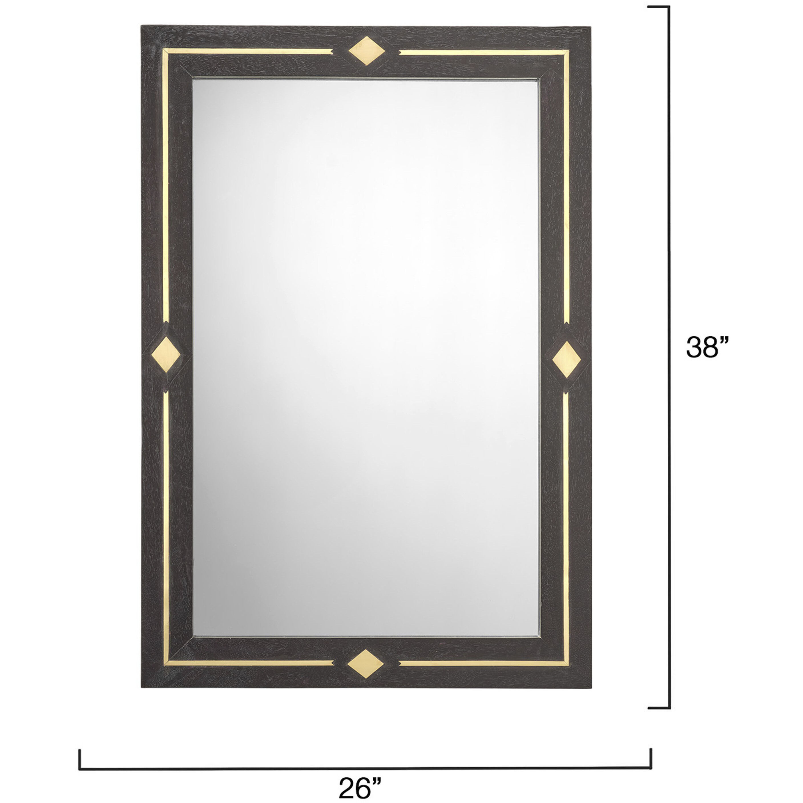 Lloyd 38 X 26 inch Black Mirror, Inline