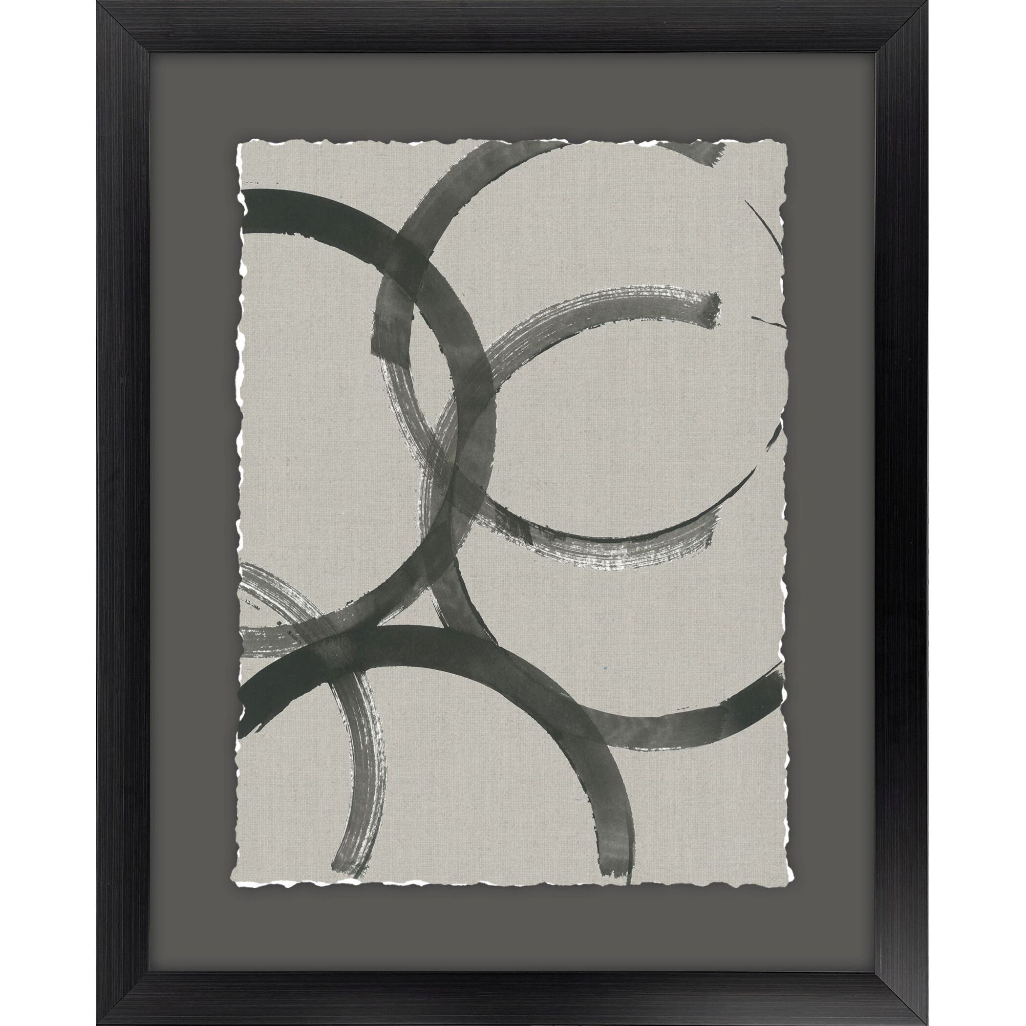 Shapely Gray and Neutral and Beige Framed Art, Propac