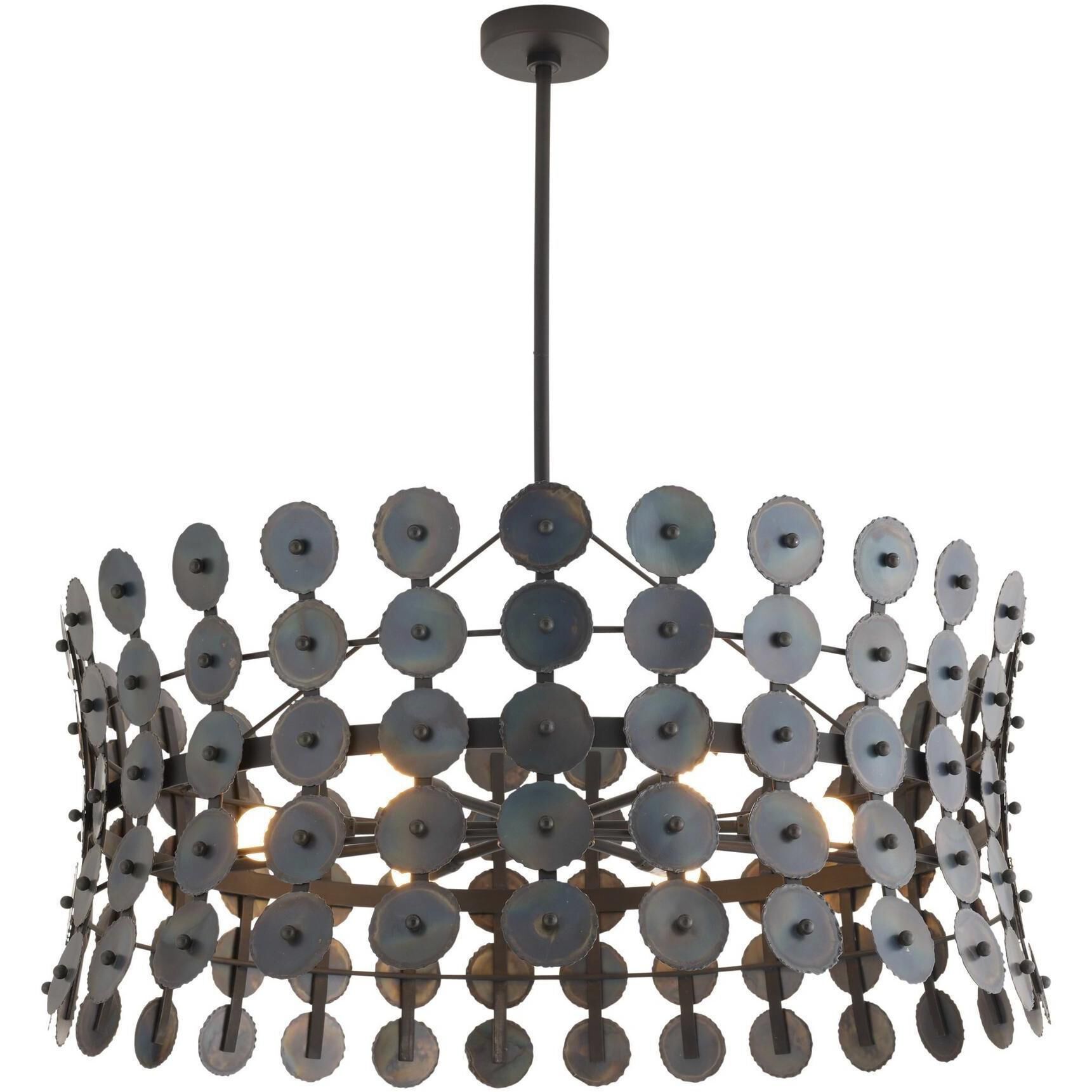 Imperia 6 Light 36 inch Burnt Iron Chandelier Ceiling Light