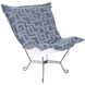 Syros Denim Outdoor Puff Scroll Chair