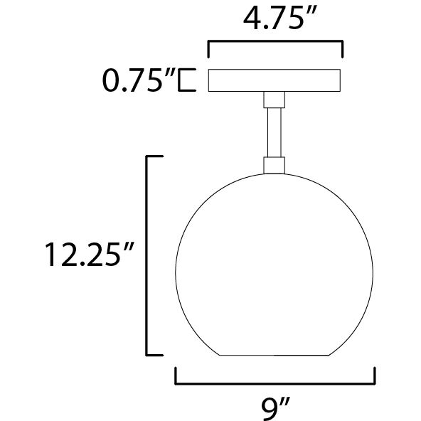 Nucleus LED 9 inch Black and Natural Aged Brass Flush Mount Ceiling Light