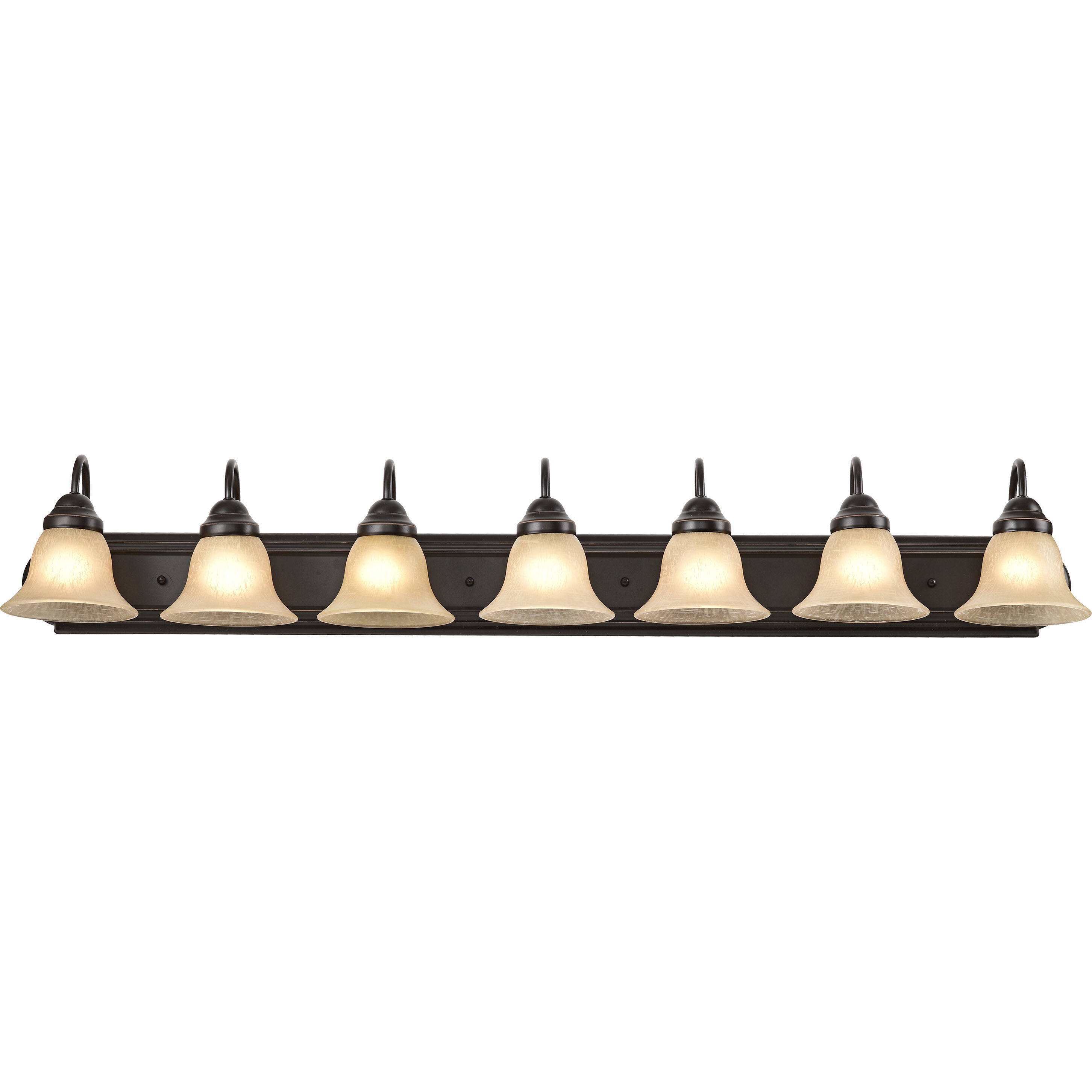 Ballerina 7 Light 48 inch Mahogany Bronze and Champagne Vanity Light Wall Light