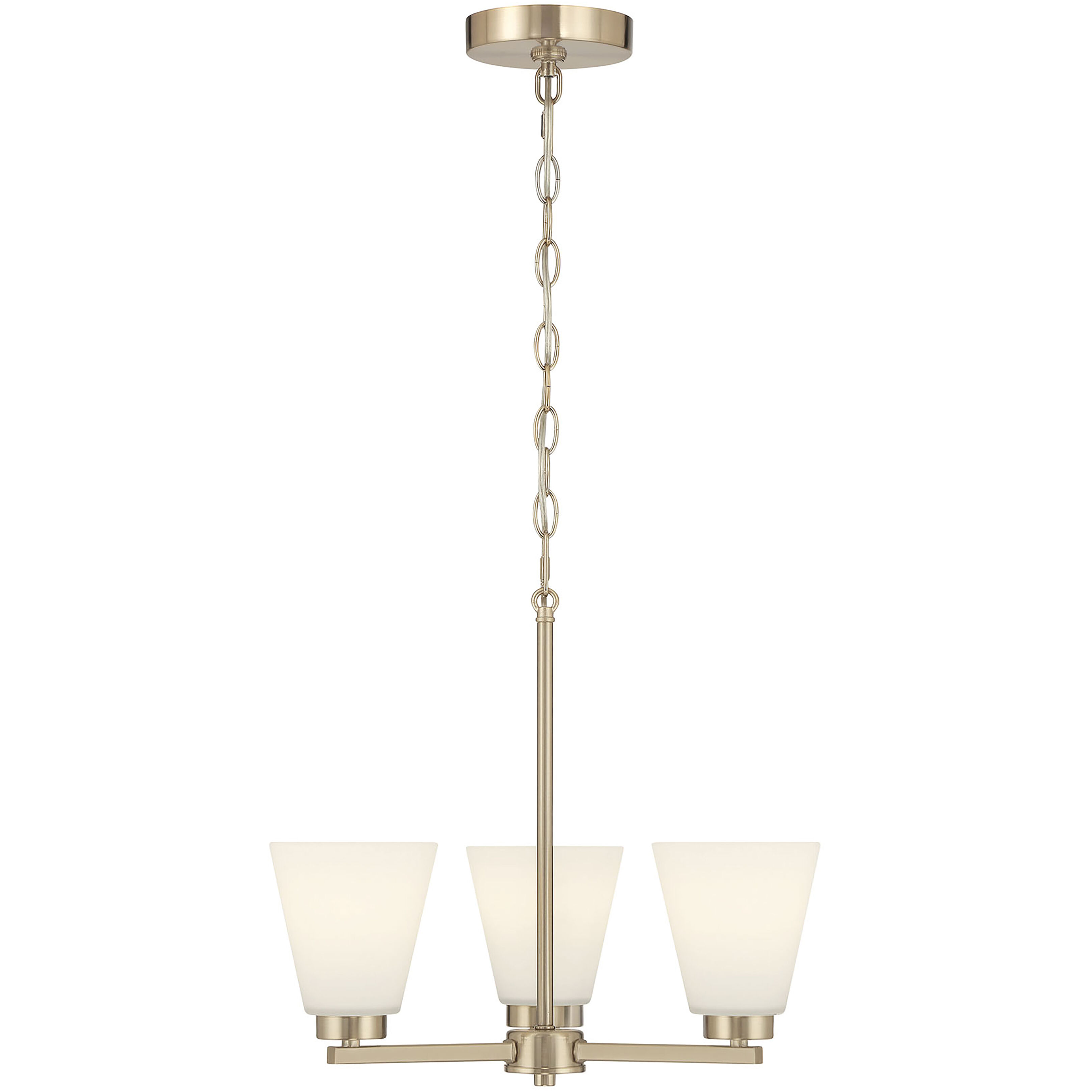 Strayhan 3 Light 18 inch Modern Gold Chandelier Ceiling Light