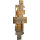 Langham 3 Light 11.61 inch Vintage Brass and Glass Wall Lamp Wall Light