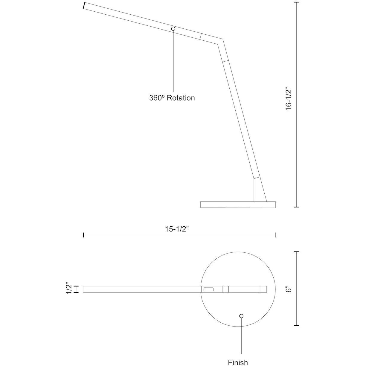 Miter 16.5 inch 12 watt White Table Lamp Portable Light
