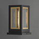 Neoclass 11.5 inch 60 watt Black and Gold Outdoor Deck Lantern in Clear