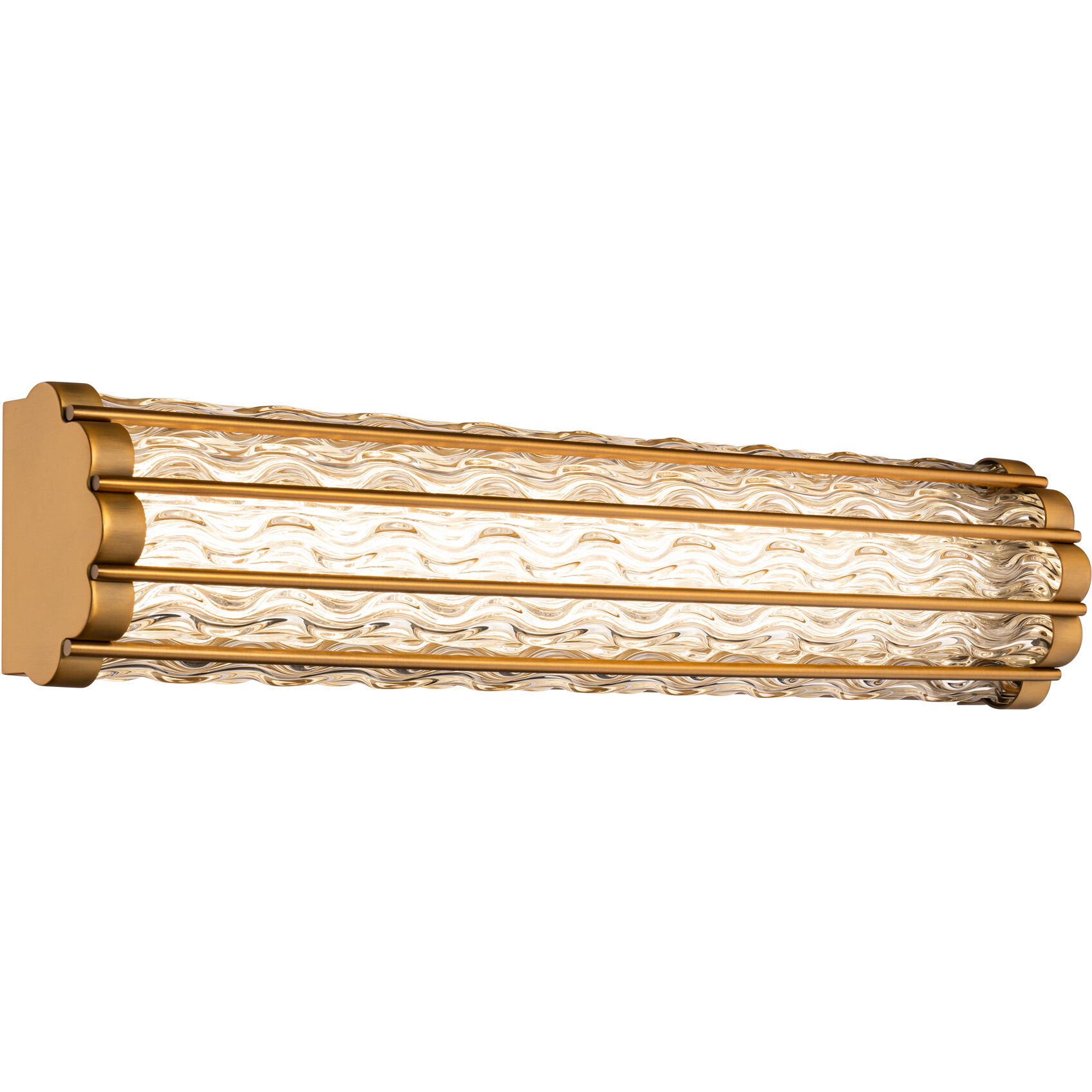 Fortress LED 27 inch Aged Brass Bath Vanity & Wall Light in Optic, Schonbek Signature