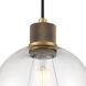 Port Nine LED 7.5 inch Antique Brushed Brass Pendant Ceiling Light
