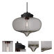 Mira 1 Light Black Cord Pendant Ceiling Light