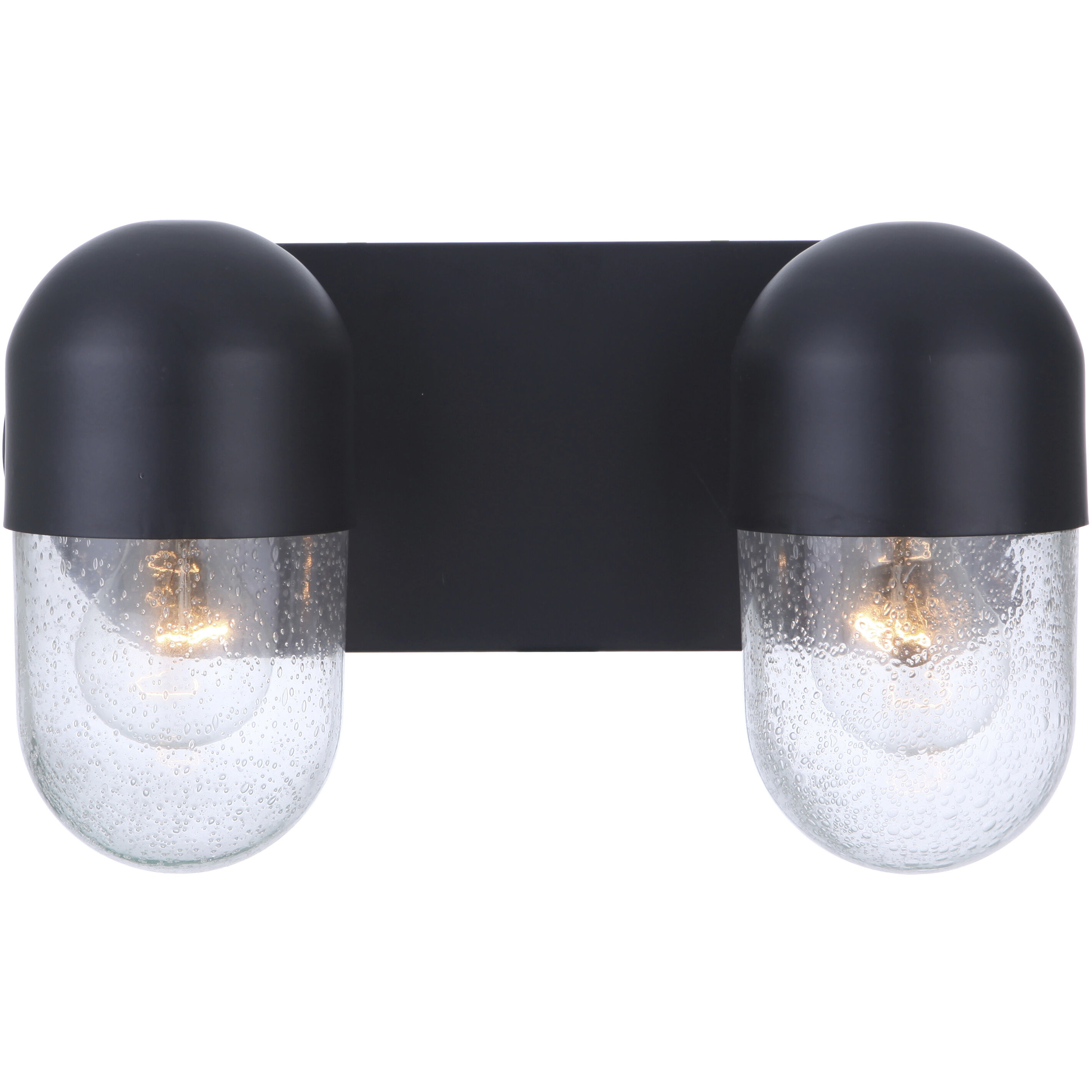 Pill 2 Light 13.75 inch Flat Black Vanity Light Wall Light