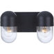 Pill 2 Light 13.75 inch Flat Black Vanity Light Wall Light
