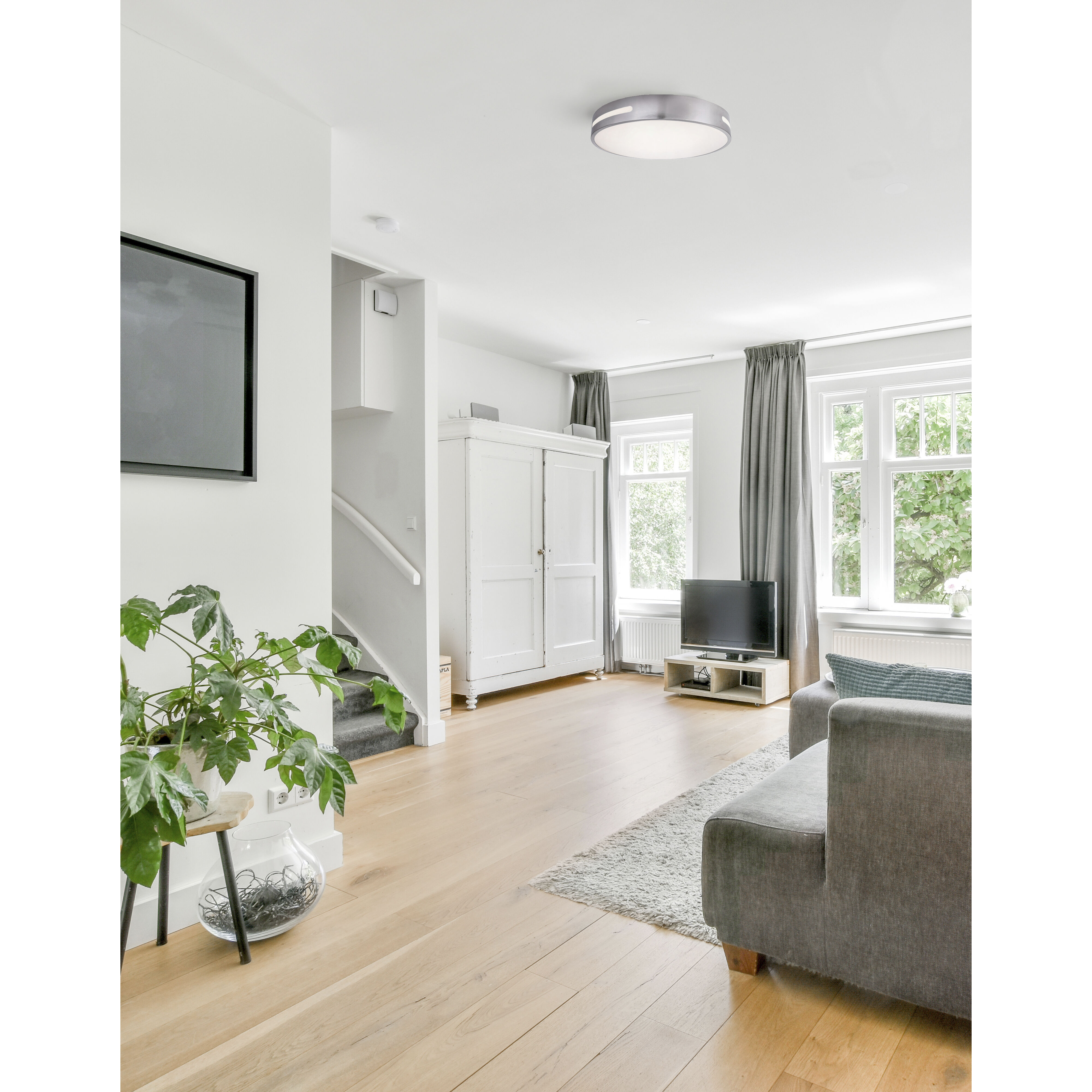 Niven LED 13 inch Brushed Nickel Flush Mount Ceiling Light