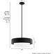 Station 3 Light 18 inch Natural Black Iron Pendant Ceiling Light, Large