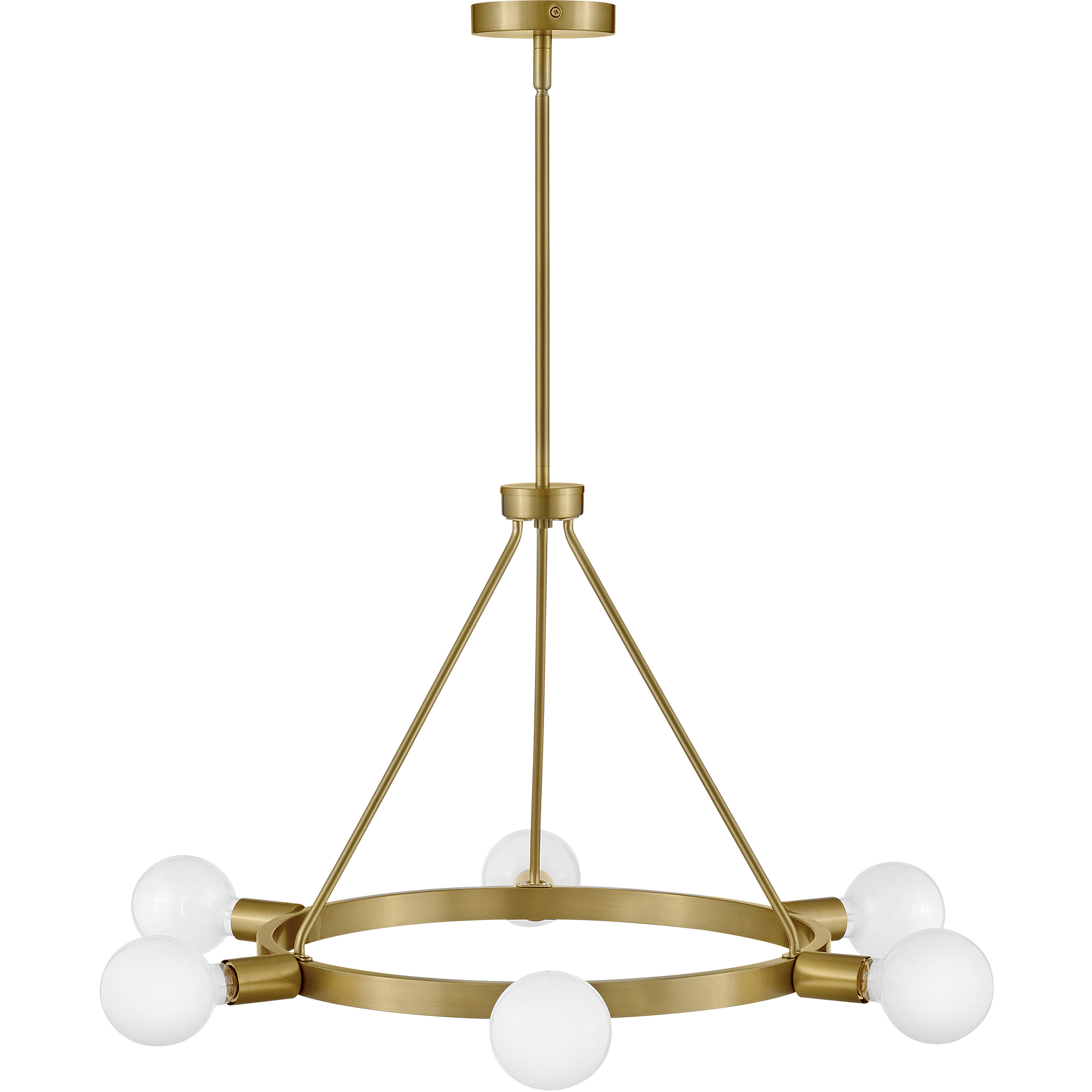 Orla LED 24 inch Lacquered Brass Chandelier Ceiling Light