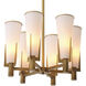 Dino 6 Light 23.62 inch Antique Brass Chandelier Ceiling Light