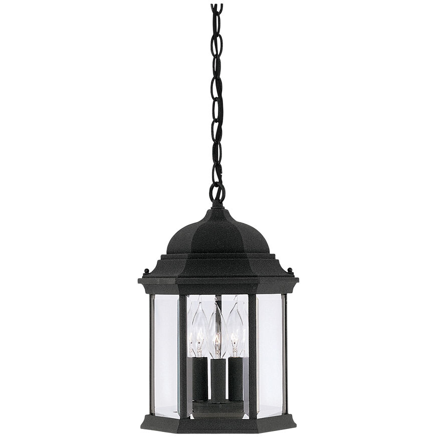 Devonshire 3 Light 10 inch Black Outdoor Hanging Lantern