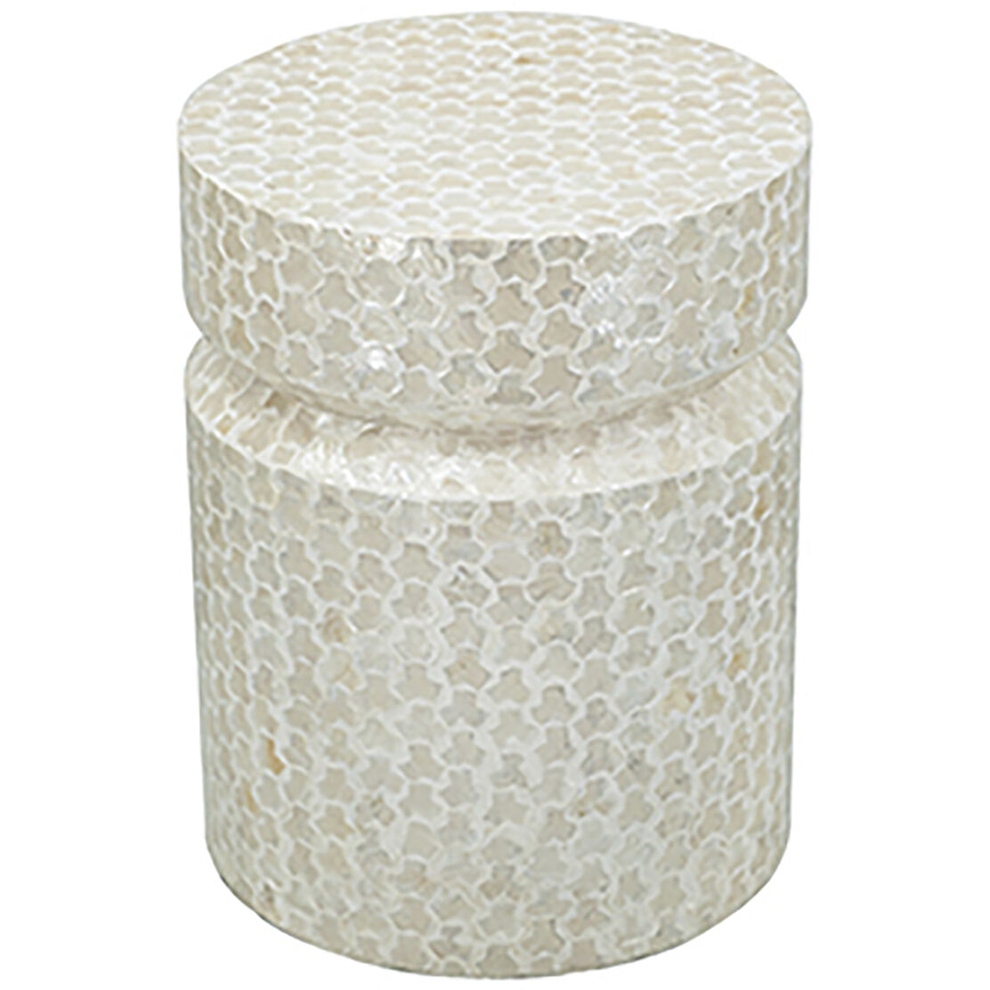 Anita 17.7 inch White Accent Stool