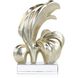 Silver Flourish 16.5 X 11.75 inch Sculpture, on Crystal Base, I