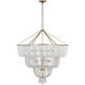 AERIN Jacqueline LED 45.5 inch Hand-Rubbed Antique Brass Basket Chandelier Ceiling Light
