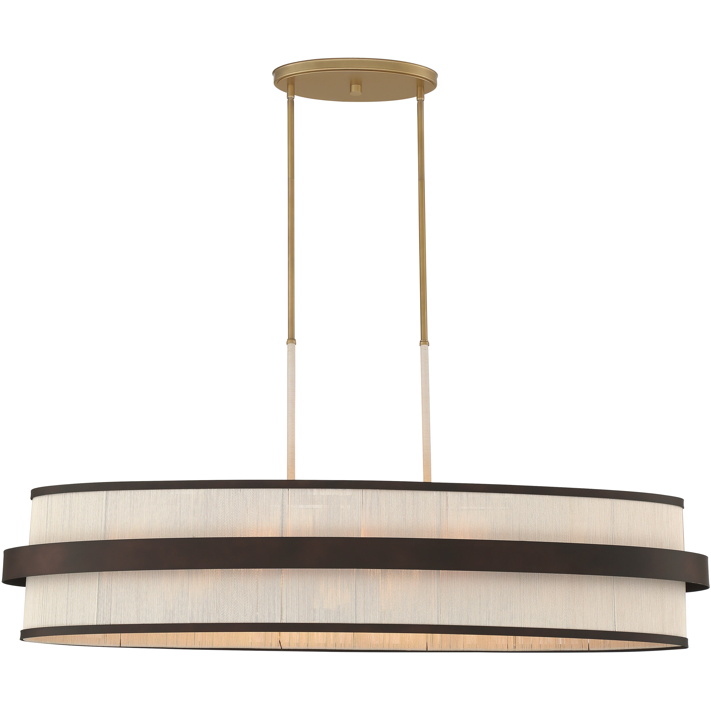 Harbor Wrap Island Light Ceiling Light in Legacy Brass and Dark Bronze