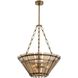 Decora 3 Light 24 inch Smoke and Antique Brass Chandelier Ceiling Light