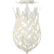 Broche 3 Light 9.5 inch Matte White Semi Flush Ceiling Light