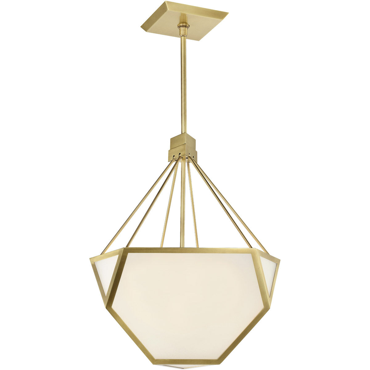 MoonBow 3 Light 18 inch Aged Brass Chandelier Ceiling Light