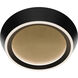 Tinzel LED 18 inch Black and Gold Leaf Flush Mount Ceiling Light in 2700K