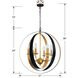 Luna 6 Light 21 inch English Bronze and Antique Gold Chandelier Ceiling Light