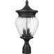 Davina 3 Light 20.25 inch Black Outdoor Post Mounted Fixture in G9