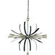 Victoria 10 Light 36 inch Satin Pewter With Matte Black Dining Chandelier Ceiling Light 