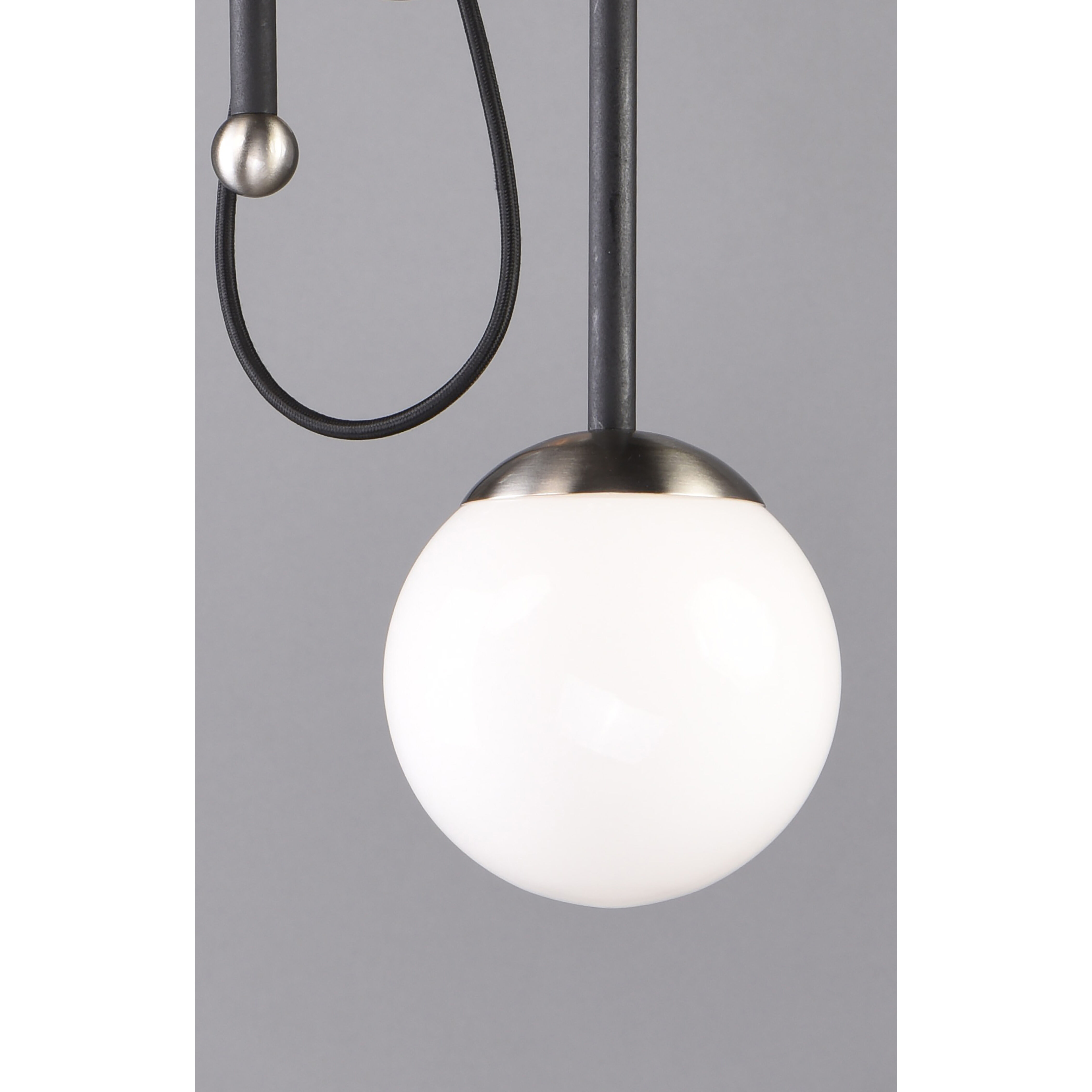 Mingle LED LED 6 inch Black/Satin Nickel Single Pendant Ceiling Light in Black and Satin Nickel