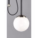Mingle LED LED 6 inch Black/Satin Nickel Single Pendant Ceiling Light in Black and Satin Nickel