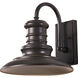 Redding Station 1 Light 12.5 inch Restoration Bronze Outdoor Wall Lantern, Medium