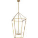 Marie Flanigan Malloy LED 23.75 inch Gilded Iron Open Frame Forged Lantern Ceiling Light