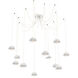 Cabochon LED 14.1 inch Salt White with White Marble Swag Multi-Pendant Ceiling Light in 2700K LED