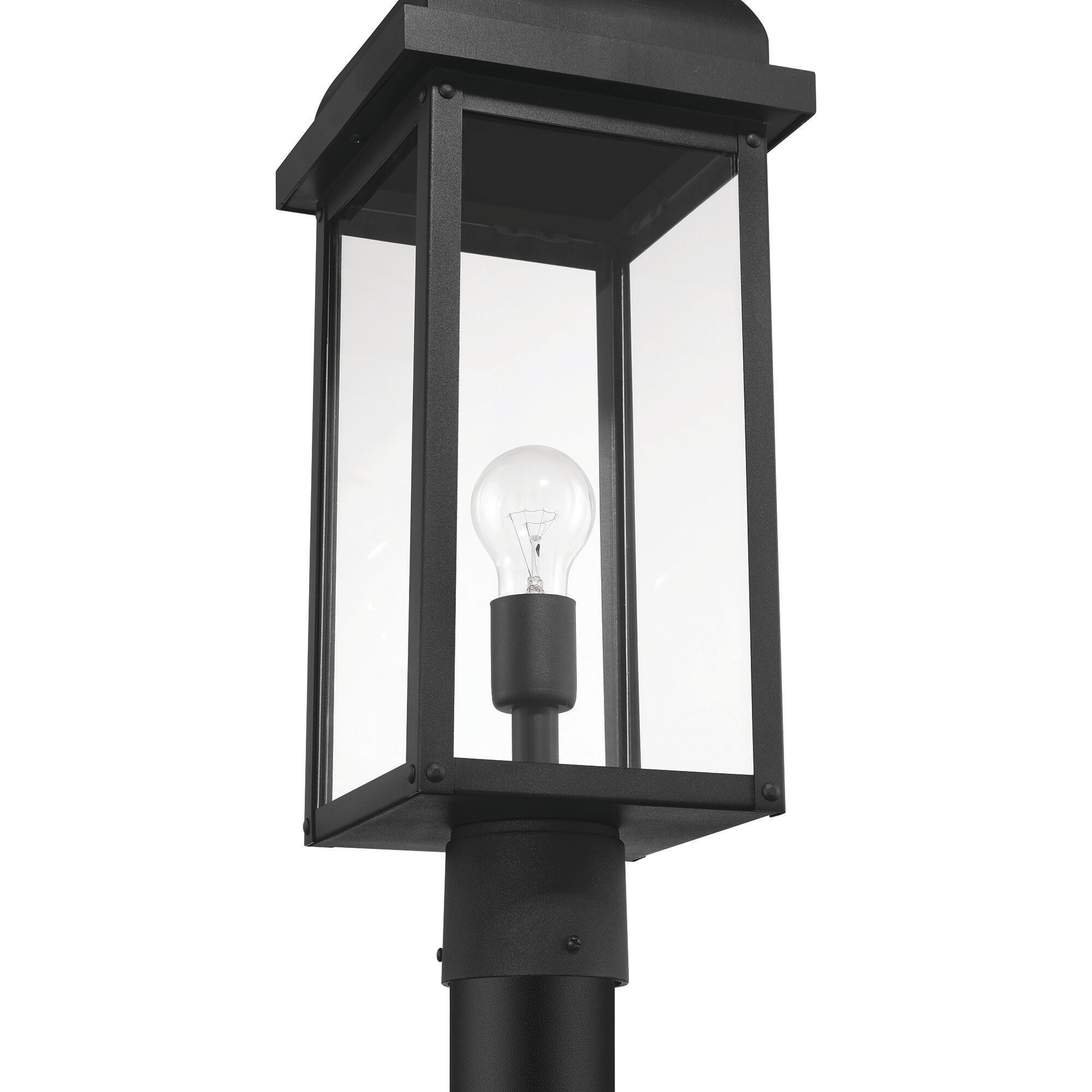 Madrid 1 Light 24.13 inch Black Outdoor Post Light