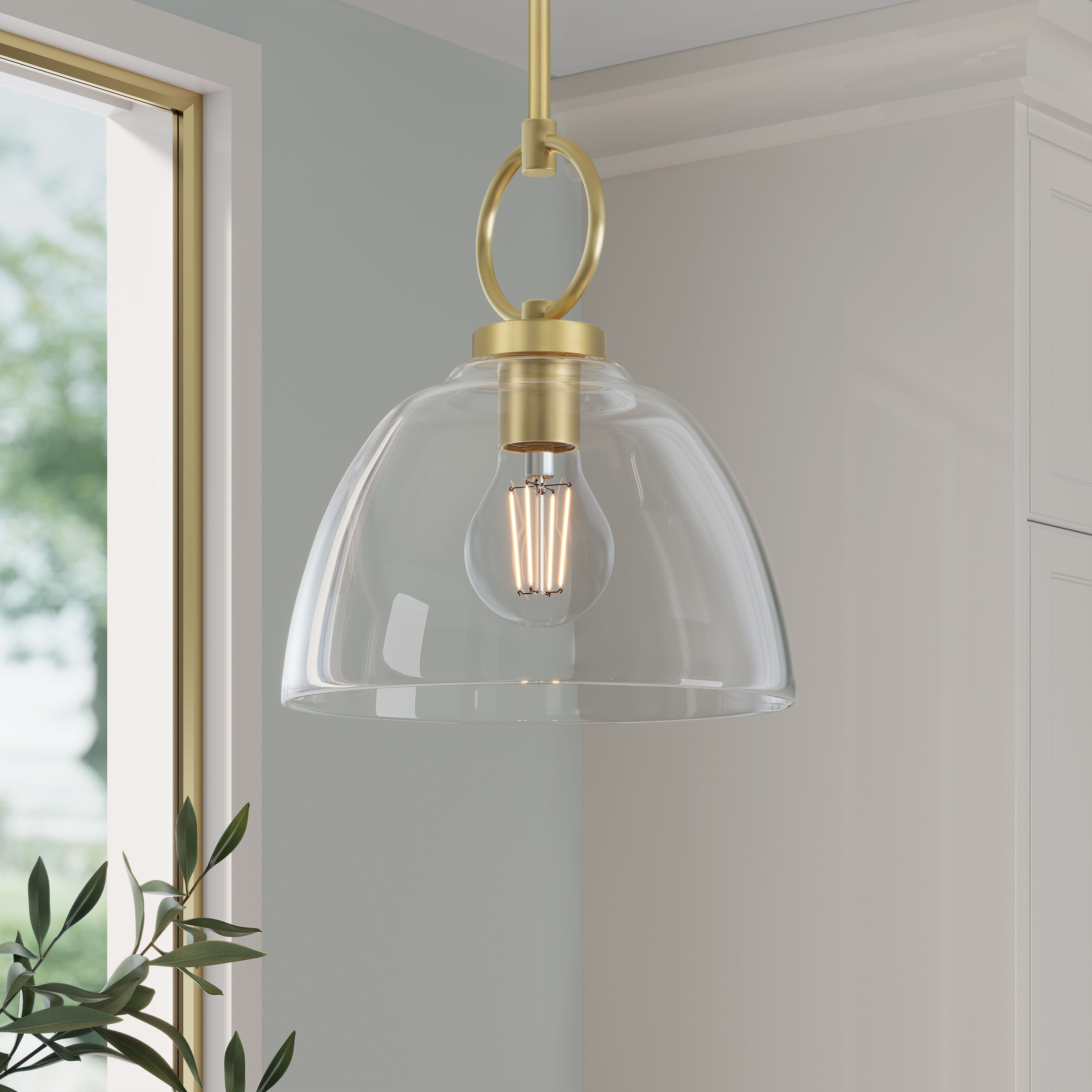 Velto 1 Light 10 inch Vintage Brass Pendant Ceiling Light