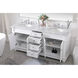 Wesley 72 X 22 X 35 inch White Vanity Sink Set