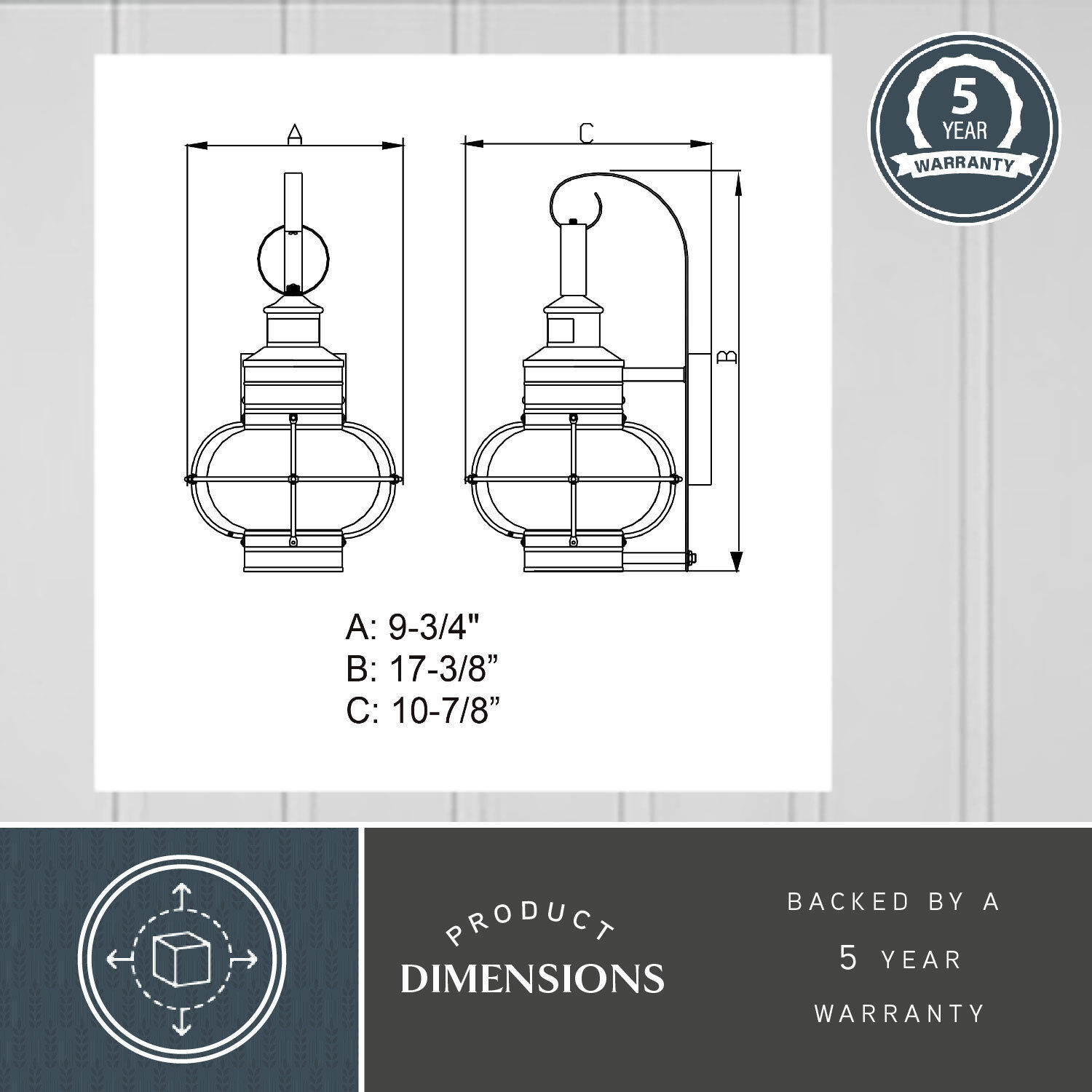 Chatham Burnished Bronze Outdoor Motion Sensor