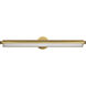 Auden LED 35.5 inch Vintage Brass Vanity Wall Light