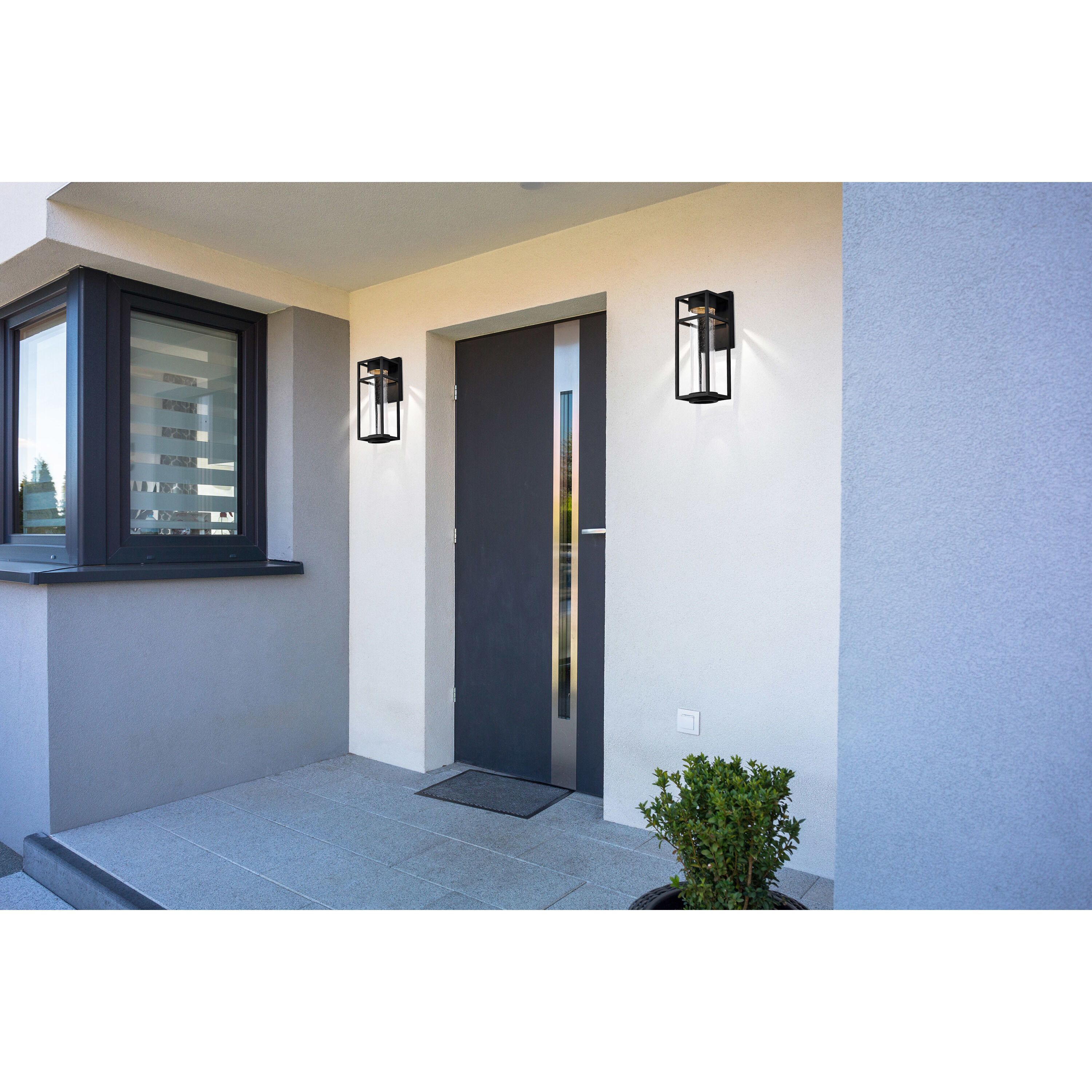 Ledges LED 16 inch Matte Black Outdoor Wall Sconce